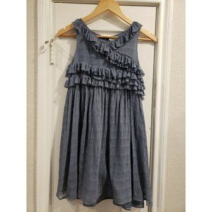 Burberry Dress Blue Sleeveless Silk Size 12Y